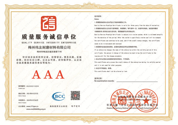 Cina MEIZHOU WEIYOU WEAR-RESISTING MATERIAL Co., LTd. Certificazioni
